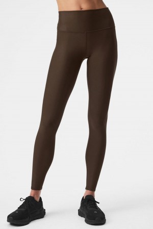 Alo Yoga 7/8 High-Waist Airlift Naisten Leggings Espresso | Suomi 4512-CLHVZ