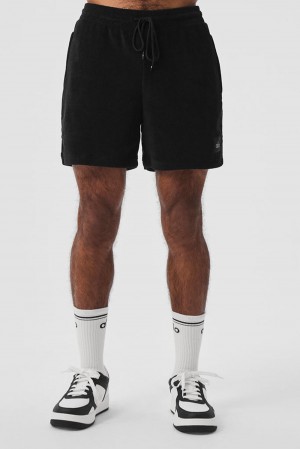 Alo Yoga 7" Coastal Terry Miesten Shortsit Mustat | Suomi 7802-CJIQP