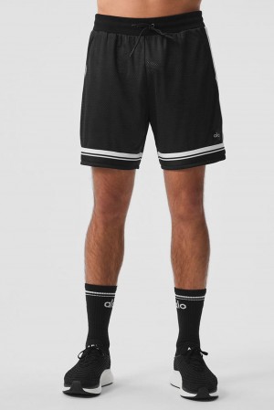 Alo Yoga 7" Key Mesh Basketball Miesten Shortsit Mustat | Suomi 5924-ERKFL