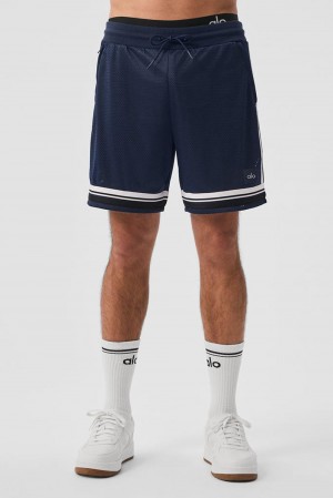 Alo Yoga 7" Key Mesh Basketball Miesten Shortsit Laivastonsininen | Suomi 0526-WLXCT