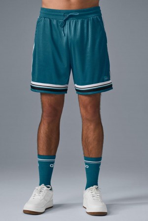 Alo Yoga 7" Key Mesh Basketball Miesten Shortsit Oceanic Teal | Suomi 4265-ZOJNY