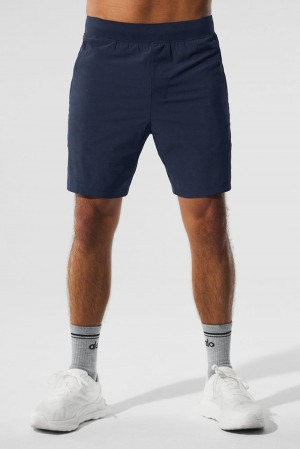 Alo Yoga 7" Repetition Miesten Shortsit Laivastonsininen | Suomi 6920-KSCBQ