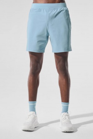 Alo Yoga 7" Repetition Miesten Shortsit Sininen | Suomi 8460-PIKFL