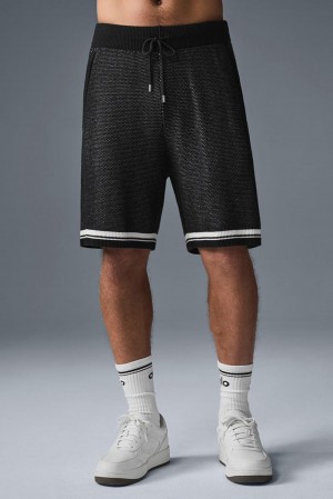 Alo Yoga 7" Sports Club Sweater Knit Basketball Miesten Shortsit Mustat | Suomi 0265-UNMWT