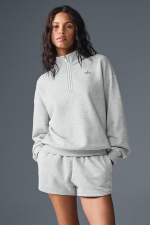 Alo Yoga Accolade 1/4 Zip Naisten Villapusero Harmaat | Suomi 3921-AJEWO