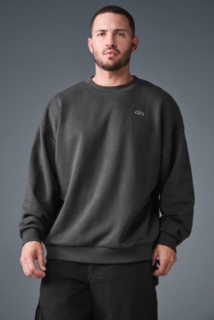 Alo Yoga Accolade Crew Neck Miesten Villapusero Anthracite | Suomi 4729-OLEWK