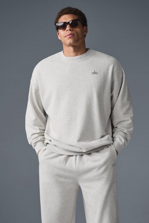 Alo Yoga Accolade Crew Neck Miesten Villapusero Valkoinen | Suomi 1029-WTBVR