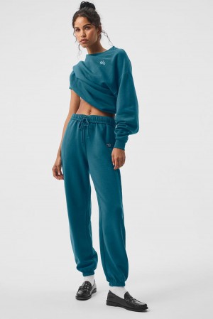 Alo Yoga Accolade Naisten Collegehousut Oceanic Teal | Suomi 0238-OPHNR
