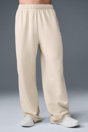 Alo Yoga Accolade Straight Leg Miesten Collegehousut Oat Milk | Suomi 0924-URLXZ
