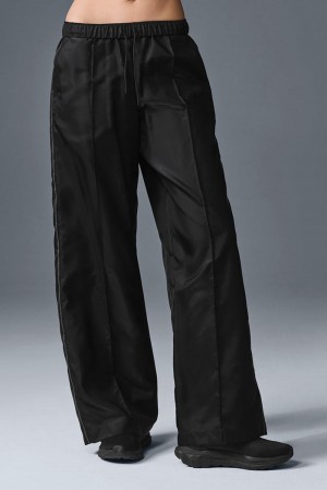 Alo Yoga Afterglow Wide Leg Track Naisten Housut Mustat | Suomi 5239-TQYDW