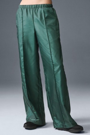 Alo Yoga Afterglow Wide Leg Track Naisten Housut Winter Ivy | Suomi 8735-TZDLA
