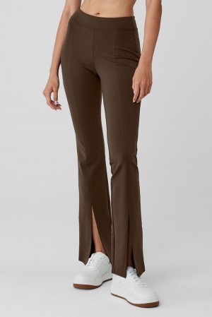 Alo Yoga Airbrush High-Waist Flutter Naisten Leggings Espresso | Suomi 4726-NOIVG