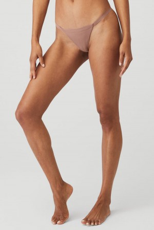 Alo Yoga Airbrush Invisible String Naisten Ranne Smoky Quartz | Suomi 9580-CKFTS