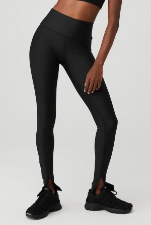Alo Yoga Airlift High-Waist Elongated Naisten Leggings Mustat | Suomi 5042-RLGMV
