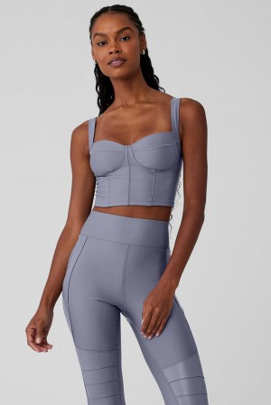 Alo Yoga Airlift Winter Warm Cropped Supermoto Naisten Juoksupaidat Fog | Suomi 2870-PDENM