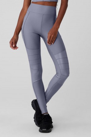 Alo Yoga Airlift Winter Warm High-Waist Supermoto Naisten Leggings Fog | Suomi 1364-QASCJ
