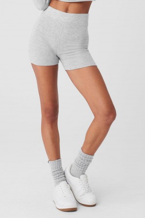 Alo Yoga Alolux High-Waist Me Time Naisten Shortsit Harmaat | Suomi 1547-MWCFO