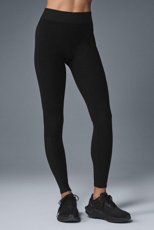 Alo Yoga Alosoft High-Waist Head Start Naisten Leggings Mustat | Suomi 2179-GNVFY