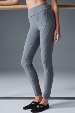 Alo Yoga Alosoft High-Waist Sunray Naisten Leggings Harmaat Harmaat | Suomi 0215-SEHAR