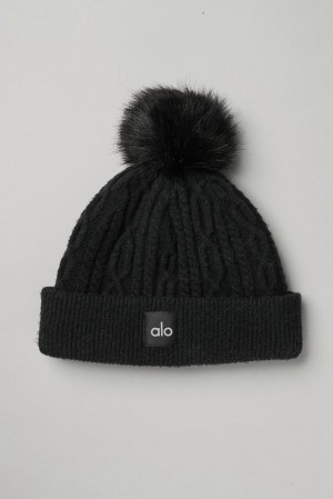Alo Yoga Cable Knit Naisten Pipo Mustat | Suomi 9163-IEVAF