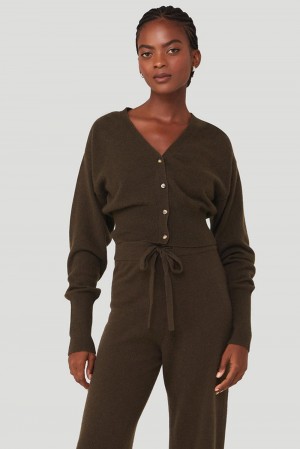 Alo Yoga Cashmere Jet Set Naisten Neuletakki Espresso | Suomi 3692-LCVHP