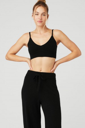 Alo Yoga Cashmere Jet Set Naisten Urheiluliivi Mustat | Suomi 7419-OKXMI