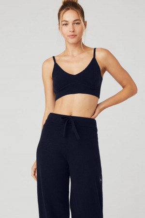 Alo Yoga Cashmere Jet Set Naisten Urheiluliivi Laivastonsininen | Suomi 3871-CKXHI
