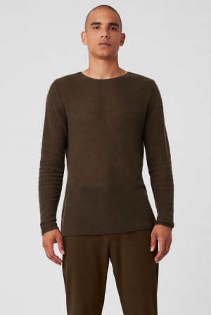 Alo Yoga Cashmere Reform Miesten Pitkähihainen Espresso | Suomi 4618-FYJIR