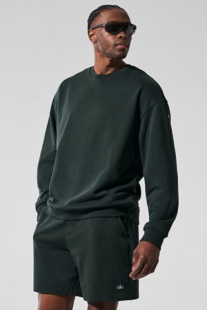 Alo Yoga Chill Crew Neck Miesten Villapusero Vihreä | Suomi 4593-ZDCUL