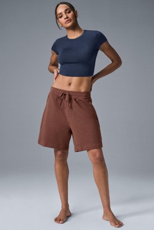 Alo Yoga Chill Naisten Shortsit Chestnut | Suomi 3810-VPYOL