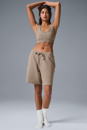 Alo Yoga Chill Naisten Shortsit Gravel | Suomi 4879-BSVYK