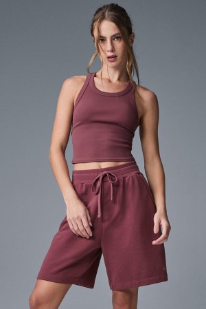 Alo Yoga Chill Naisten Shortsit Viininpunainen | Suomi 4351-FEJSU