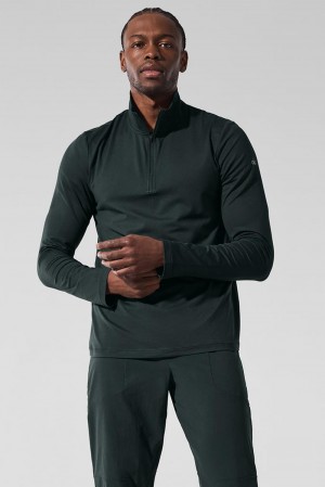 Alo Yoga Conquer 1/4 Zip Reform Miesten Pitkähihainen Vihreä | Suomi 8409-CWLAQ
