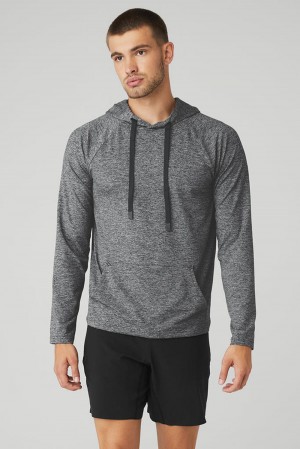 Alo Yoga Conquer Miesten Huppari Graphite Marl | Suomi 0392-GCYRQ