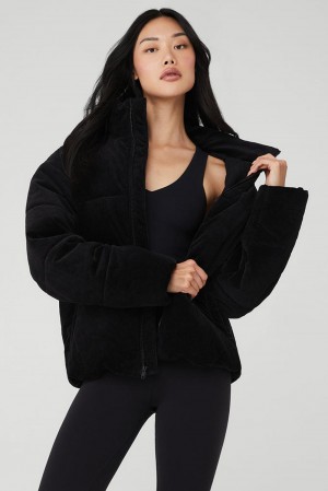 Alo Yoga Corduroy Stage Naisten Puffer Takki Mustat | Suomi 3412-RVXLZ