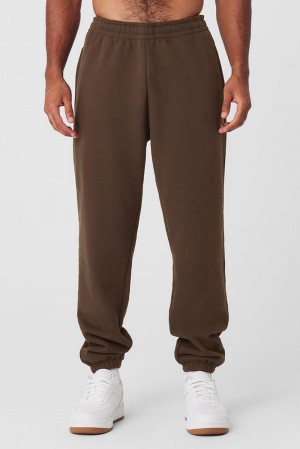 Alo Yoga Cuffed Renown Heavy Weight Miesten Collegehousut Espresso | Suomi 2846-WPJEQ