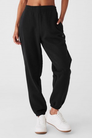 Alo Yoga Cuffed Renown Heavy Weight Naisten Collegehousut Mustat | Suomi 9354-APNZH