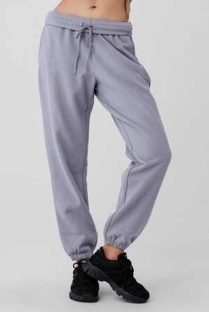 Alo Yoga Cuffed Renown Heavy Weight Naisten Collegehousut Fog | Suomi 4931-MQVWE
