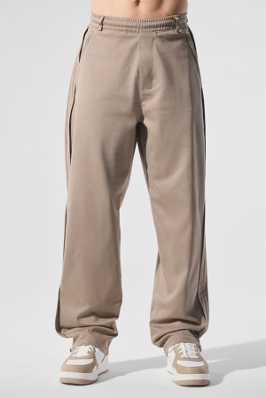 Alo Yoga Edition Sueded Straight Leg Miesten Housut Gravel | Suomi 2035-OHTPF