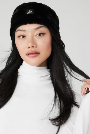 Alo Yoga Faux Fur Ear Warmers Naisten Panta Mustat | Suomi 6409-YFGNZ