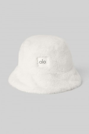 Alo Yoga Faux Fur Naisten Bucket Hattu Ivory | Suomi 1542-COVDW