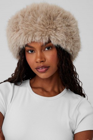 Alo Yoga Faux Fur Wintersun Naisten Panta Oat | Suomi 7986-ONFSA