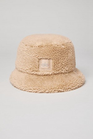 Alo Yoga Foxy Sherpa Miesten Bucket Hattu Camel | Suomi 5738-PTIXN