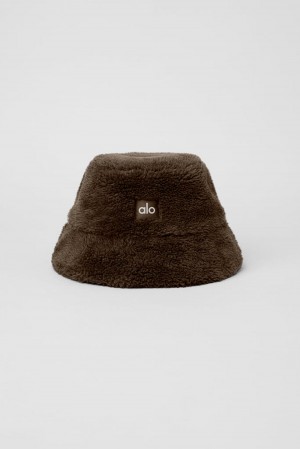 Alo Yoga Foxy Sherpa Naisten Bucket Hattu Espresso | Suomi 9328-RHJBQ