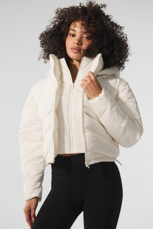 Alo Yoga Glacier Naisten Puffer Takki Ivory | Suomi 8039-CGUHA