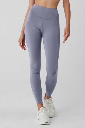 Alo Yoga High-Waist Airlift Naisten Leggings Fog | Suomi 6490-ATMLP