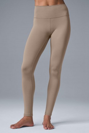 Alo Yoga High-Waist Airlift Naisten Leggings Gravel | Suomi 5496-ENWHC