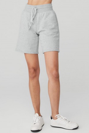 Alo Yoga High-Waist Easy Sweat Naisten Shortsit Harmaat | Suomi 4157-SDHZB