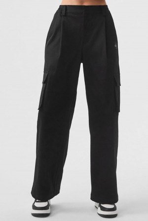 Alo Yoga High-Waist Night Out Cargo Naisten Housut Mustat | Suomi 4637-AKJPF