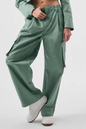 Alo Yoga High-Waist Night Out Cargo Naisten Housut Vihreä | Suomi 2073-ZRCSX